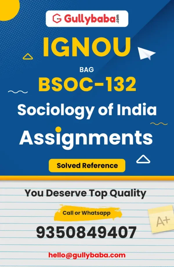 IGNOU BSOC-132 Solved Assignment