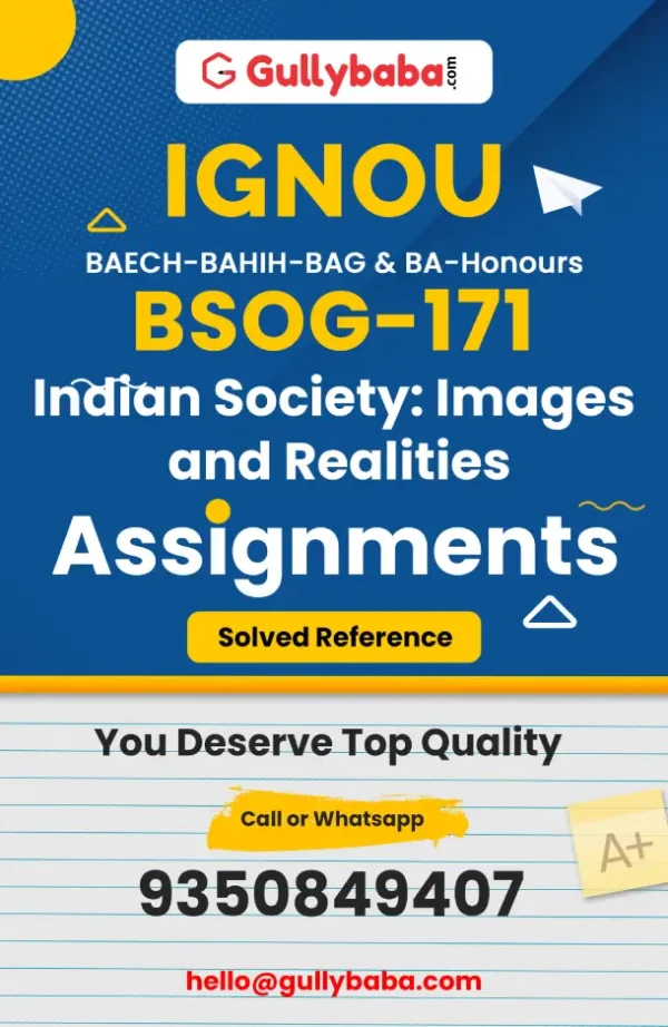IGNOU BSOG-171 Solved Assignment