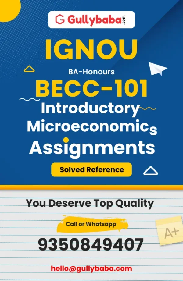 IGNOU BECC-101 Solved Assignment