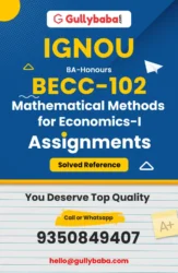 IGNOU BECC-102 Solved Assignment