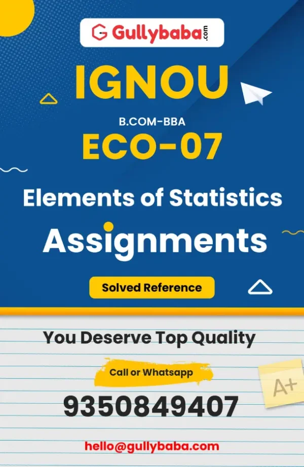 ECO-07: Elements of Statistics