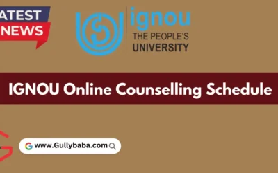 IGNOU Online Counselling Schedule