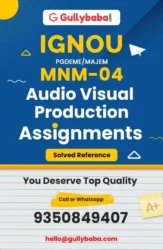 MNM 04 IGNOU Solved Assignment