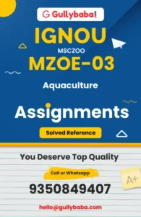 MZOE-03 IGNOU Solved Assignments