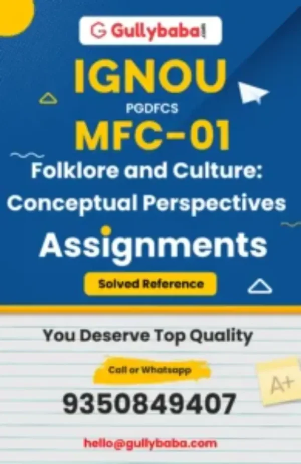 MFC-01 IGNOU Solved Assignments