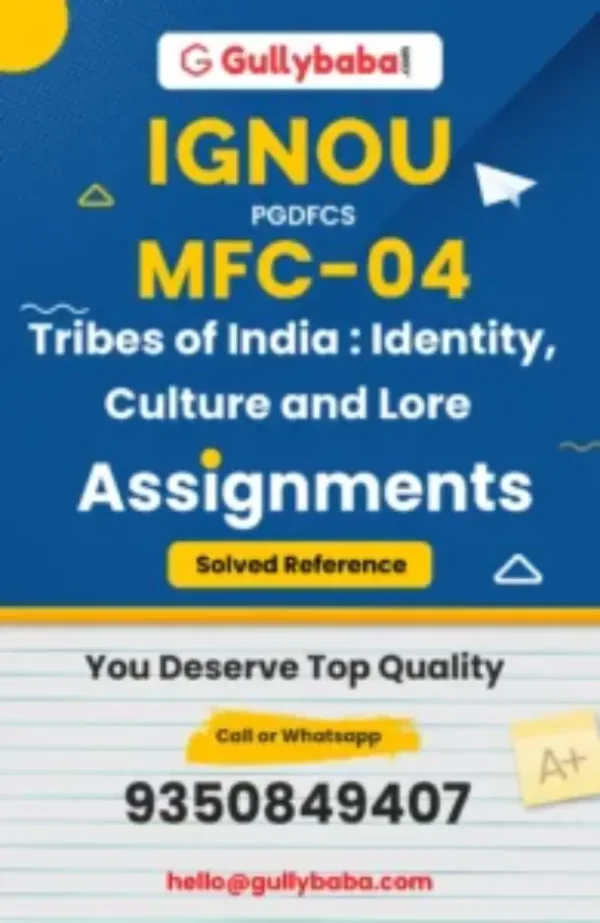 MFC-04 IGNOU Solved Assignments