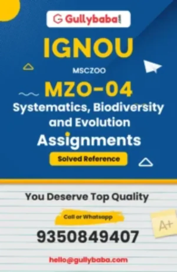 MZO-04 IGNOU Solved Assignments