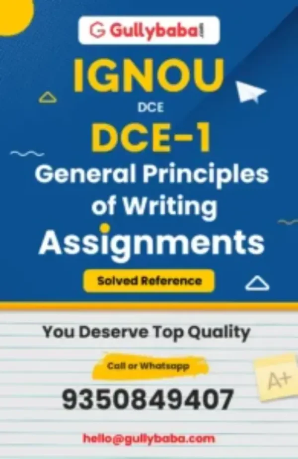 DCE-1 General Principles of Writing