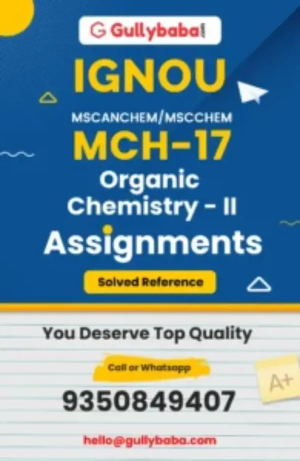 MCH-17 IGNOU Solved Assignments