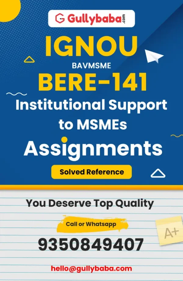 BERE-141 IGNOU Solved Assignments