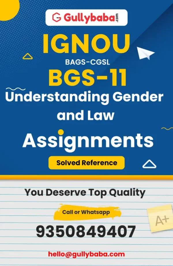 BGS-11 IGNOU Solved Assignments