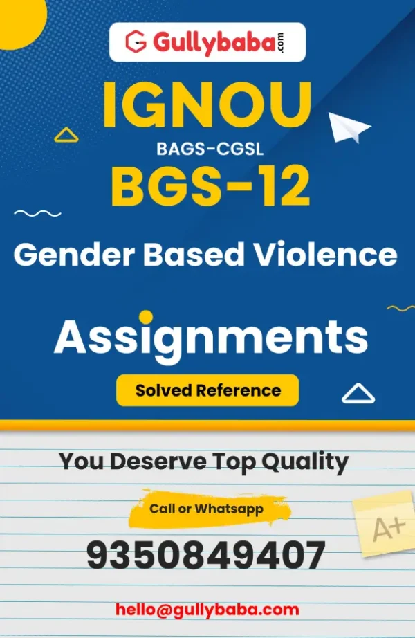 BGS-12 IGNOU Solved Assignments