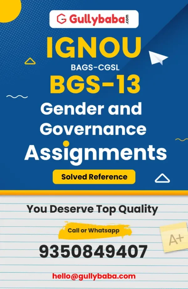 BGS-13 IGNOU Solved Assignments