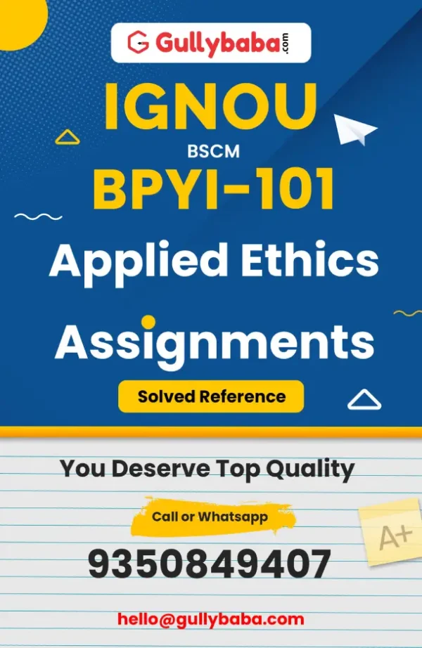 BPYI-101 IGNOU Solved Assignments