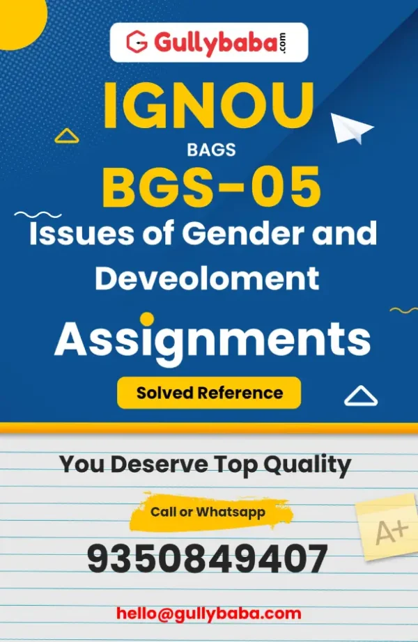 BGS-05 IGNOU Solved Assignments