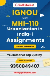 MHI-110 IGNOU Solved Assignments