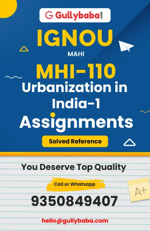 MHI-110 IGNOU Solved Assignments