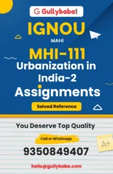 MHI-111 IGNOU Solved Assignments