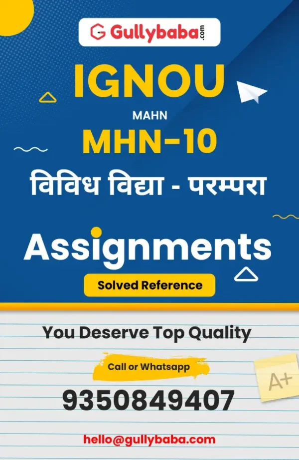 MHN-10 IGNOU Solved Assignments