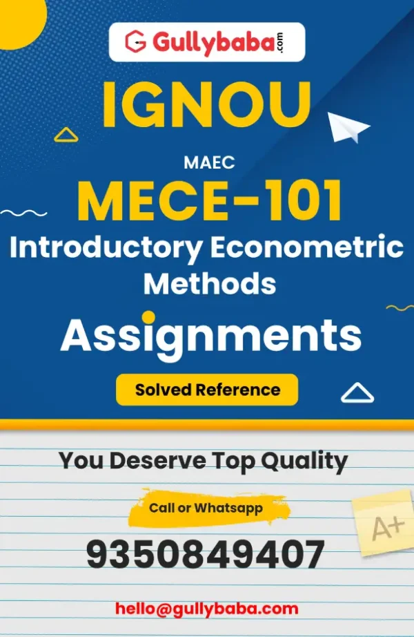 MECE-101 IGNOU Solved Assignments