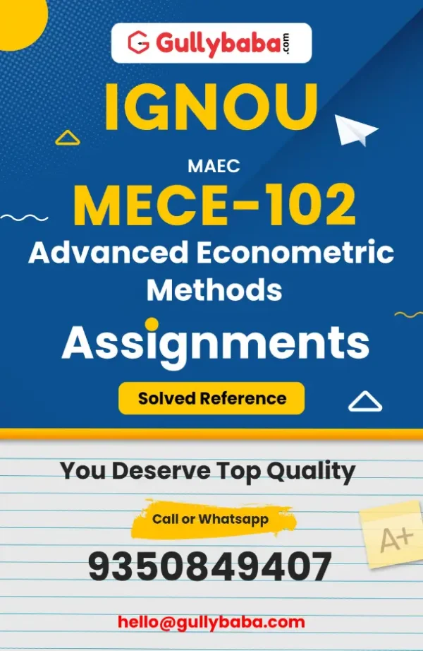 MECE-102 IGNOU Solved Assignments