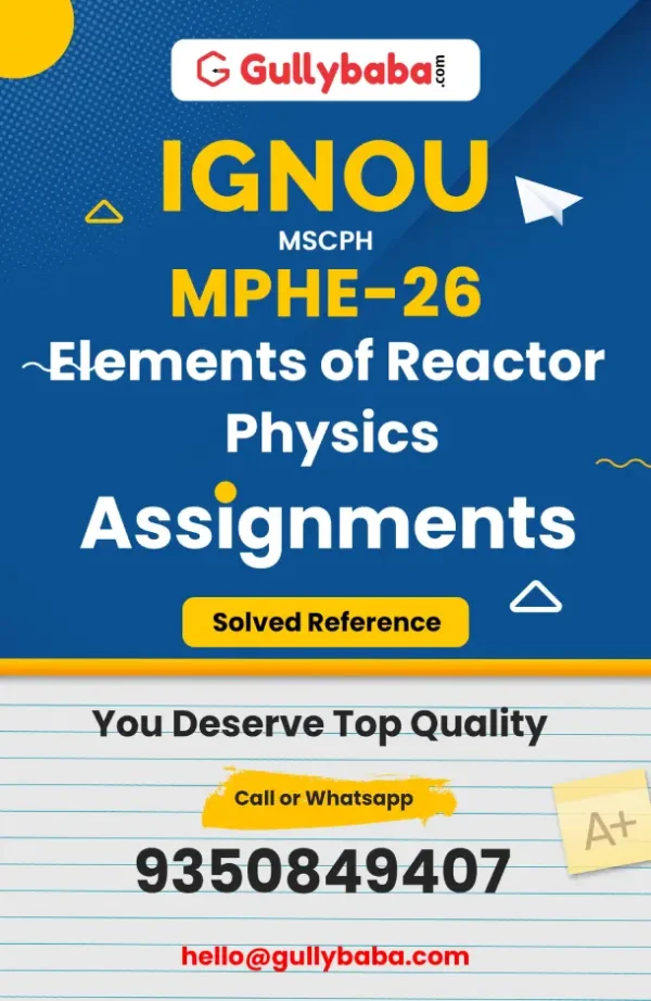 IGNOU Solved Assignments of MPHE-26